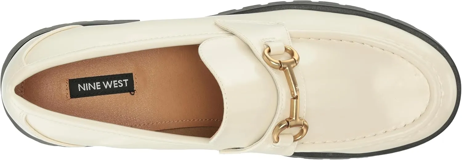 Nine West Women's Allmy Round Toe Lug Sole Casual Loafers