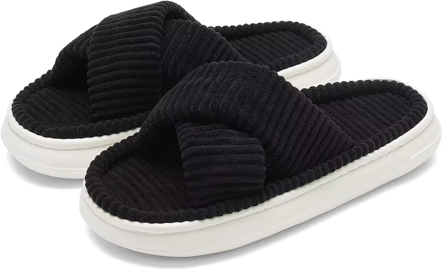 NineCiFun Platform Slippers for Women Indoor and Outdoor Women's Summer Slippers Open Toe Slide House Bedroom Shoes