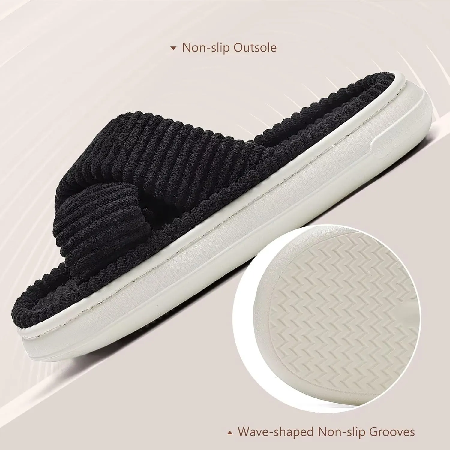 NineCiFun Platform Slippers for Women Indoor and Outdoor Women's Summer Slippers Open Toe Slide House Bedroom Shoes
