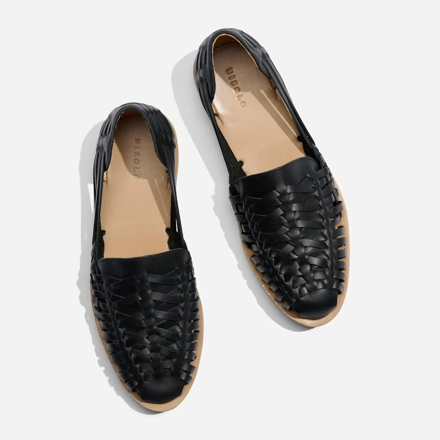 Nisolo Men's Huarache Sandals, Slip-On Comfort, Designed for Casual Everyday Wear & Any Occasion, Handwoven & Waterproof Leather, Flexible, No-Slip Rubber Sole, Runs Large