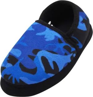 NORTY Fleece Slippers for Boys - Slip-On Toddler House Shoes with a Memory Foam Footbed - Runs One Size Small