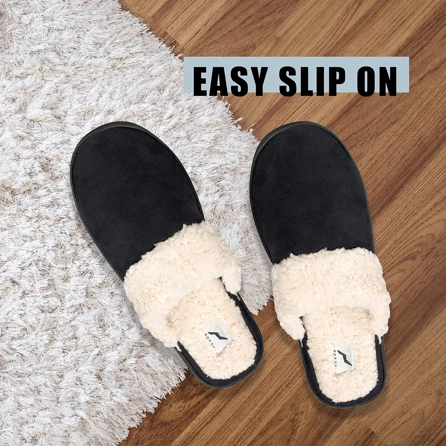 NORTY Slip-On Clog Slippers - Men's Slippers - House Slippers for Men - Slippers with Memory Foam - Men's House Slippers - Men's House Shoes