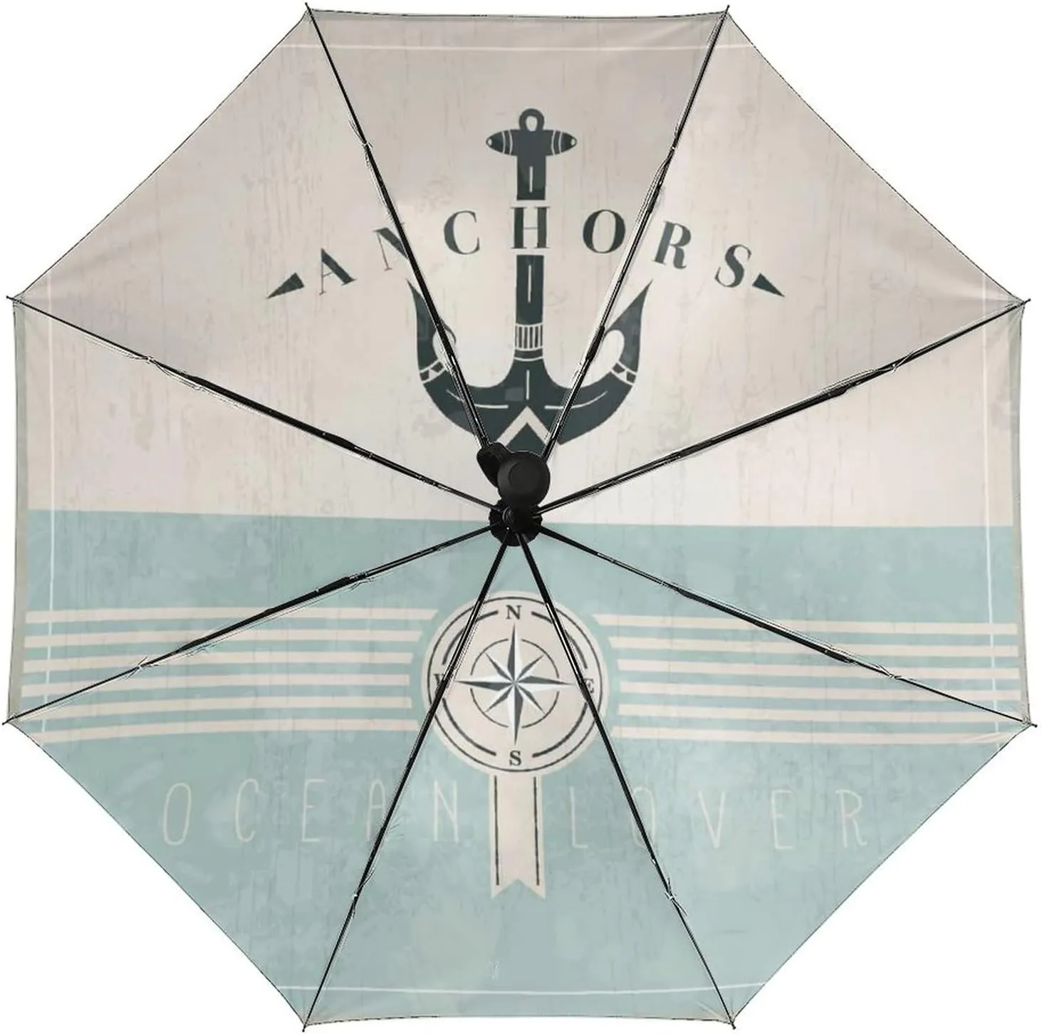 Nugier Auto Open/Close Folding Umbrella, Automatic UV Sun Parasol UV Protection, Strong Travel Rain Umbrella