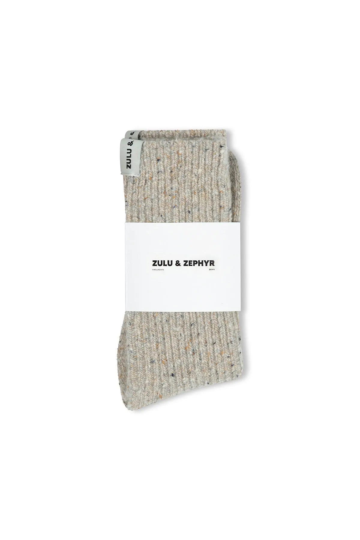 Oat Marle Merino Wool Blend Knit Sock