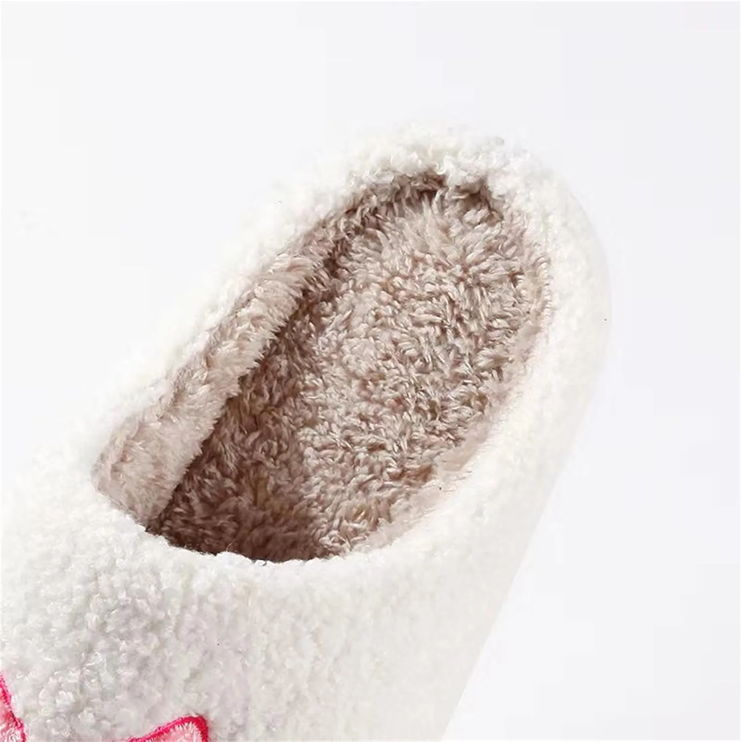 Obosoyo Slippers Women Strawberry Men House Fuzzy Plush Shoes Funky Cute Design Fun Slipper Unisex Comfy Bedroom Soft Warm Slipper Indoor Non-slip Slip-On