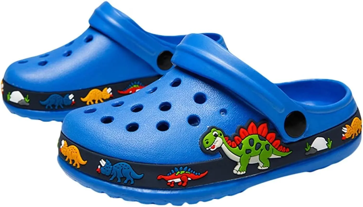 OHSNMAKSL Toddler Clog Slippers Garden Sandals Slip On Water Shoes Sneakers Cartoon Slides for Boys and Girls Children Beach Pool Shower