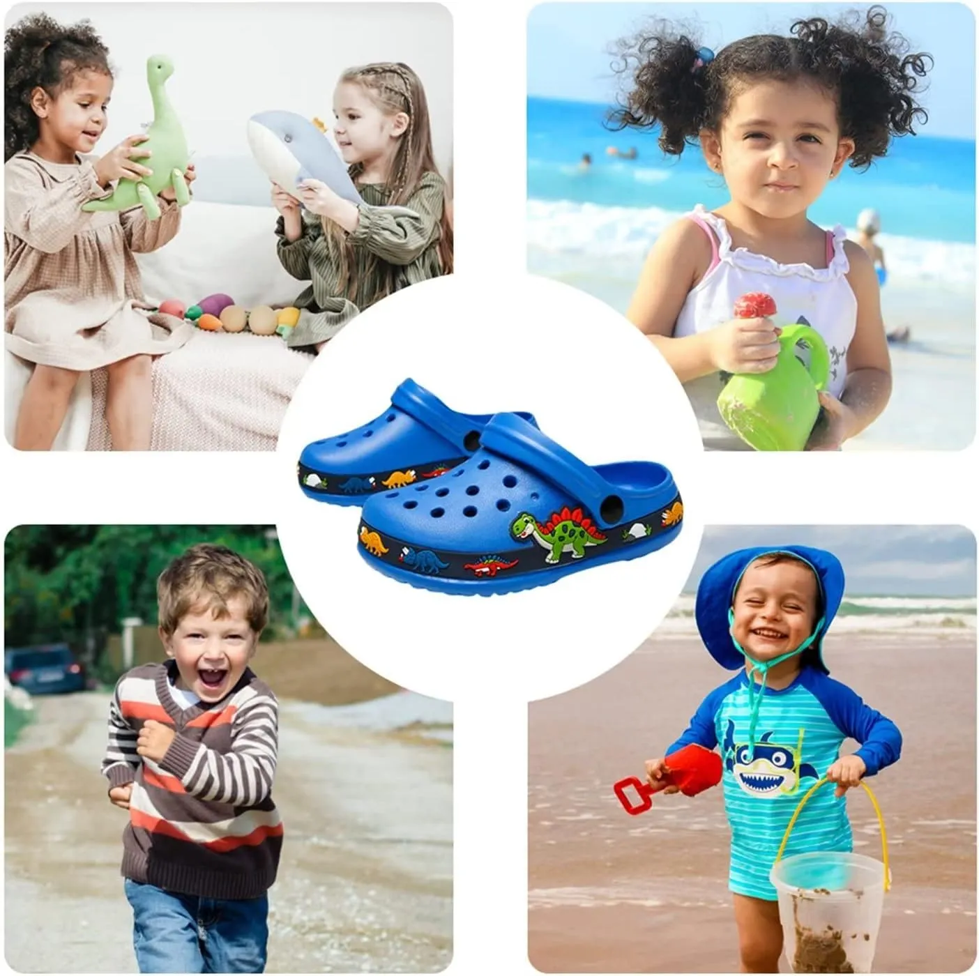 OHSNMAKSL Toddler Clog Slippers Garden Sandals Slip On Water Shoes Sneakers Cartoon Slides for Boys and Girls Children Beach Pool Shower