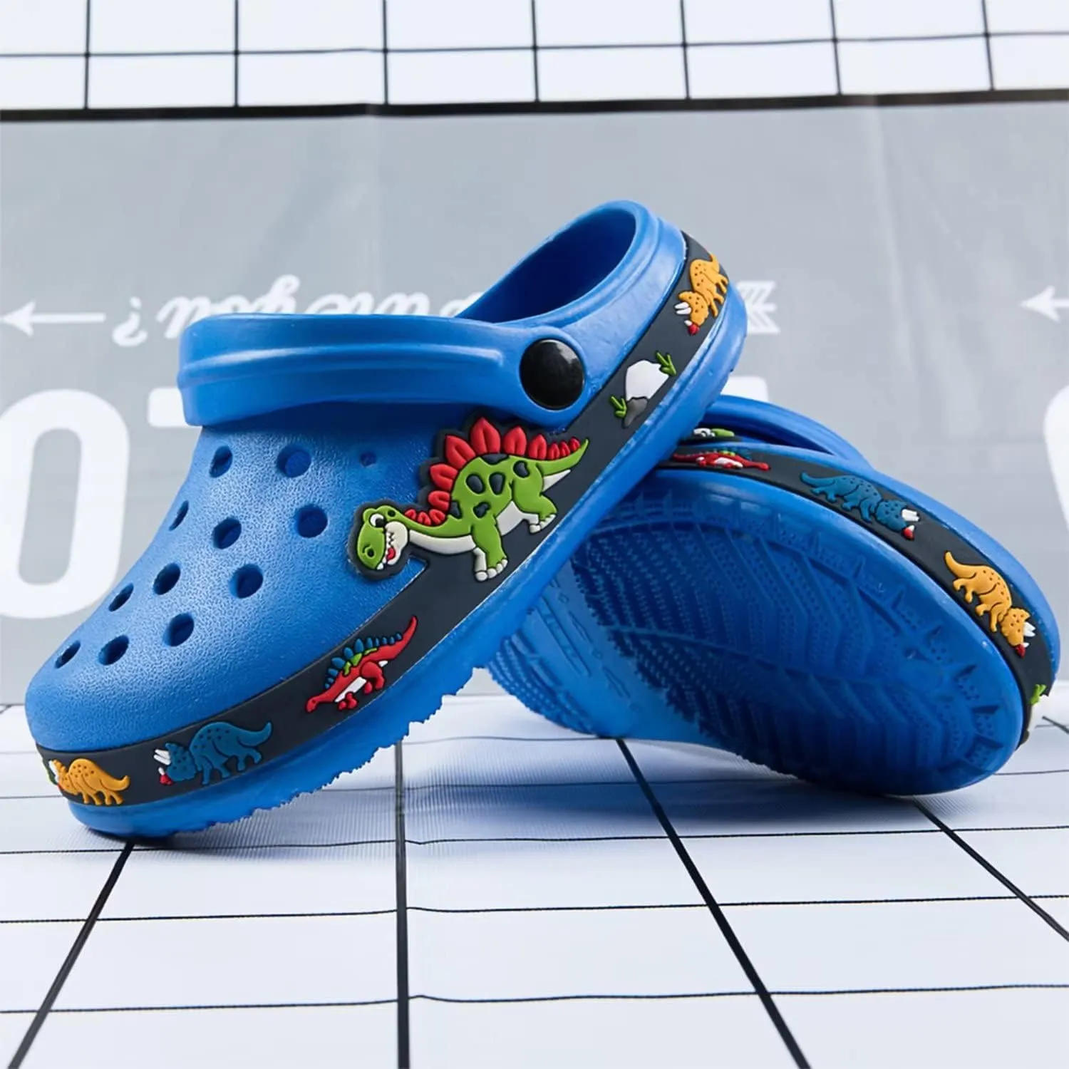 OHSNMAKSL Toddler Clog Slippers Garden Sandals Slip On Water Shoes Sneakers Cartoon Slides for Boys and Girls Children Beach Pool Shower