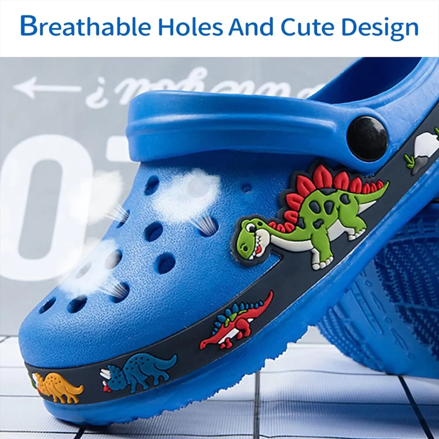 OHSNMAKSL Toddler Clog Slippers Garden Sandals Slip On Water Shoes Sneakers Cartoon Slides for Boys and Girls Children Beach Pool Shower