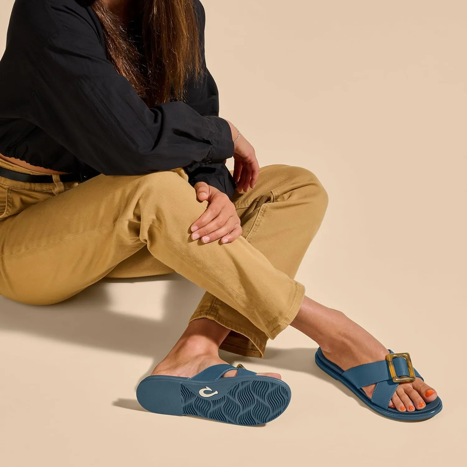 OLUKAI La'i Women's Slide Sandals, Everyday Shoe & Water-Friendly, All-Day Comfort, Stylish & Durable