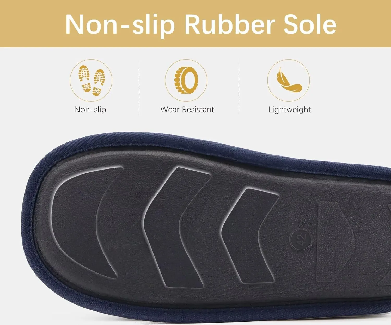 ONCAI Mens Cozy Memory Foam Scuff Slippers Slip On Warm House Shoes Indoor/Outdoor with Best Arch Support