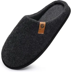 ONCAI Mens Cozy Memory Foam Scuff Slippers Slip On Warm House Shoes Indoor/Outdoor with Best Arch Support