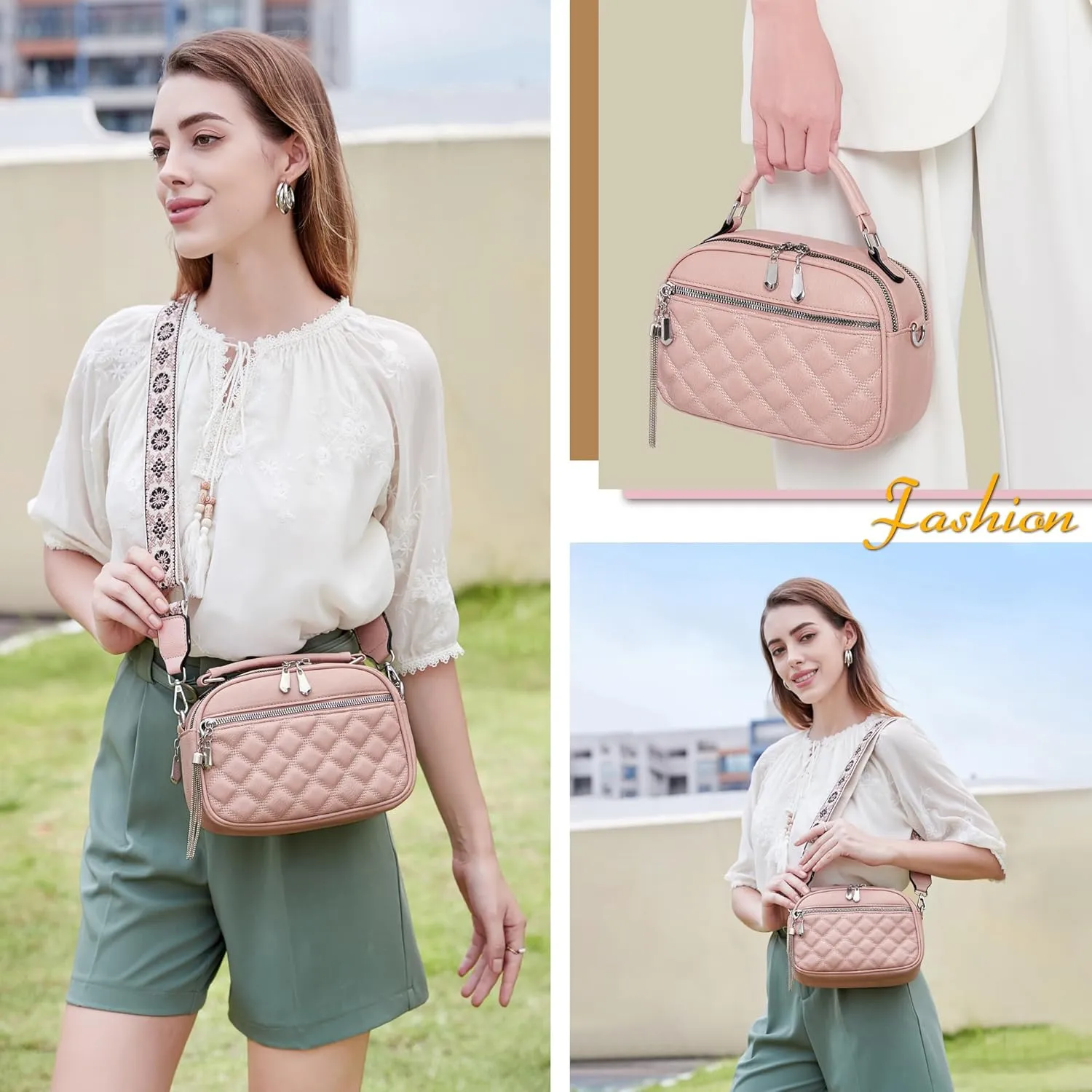 OPAGE Small Crossbody Bags for Women Trendy, Soft PU Leather Womens Crossbody Purse Shoulder Handbags