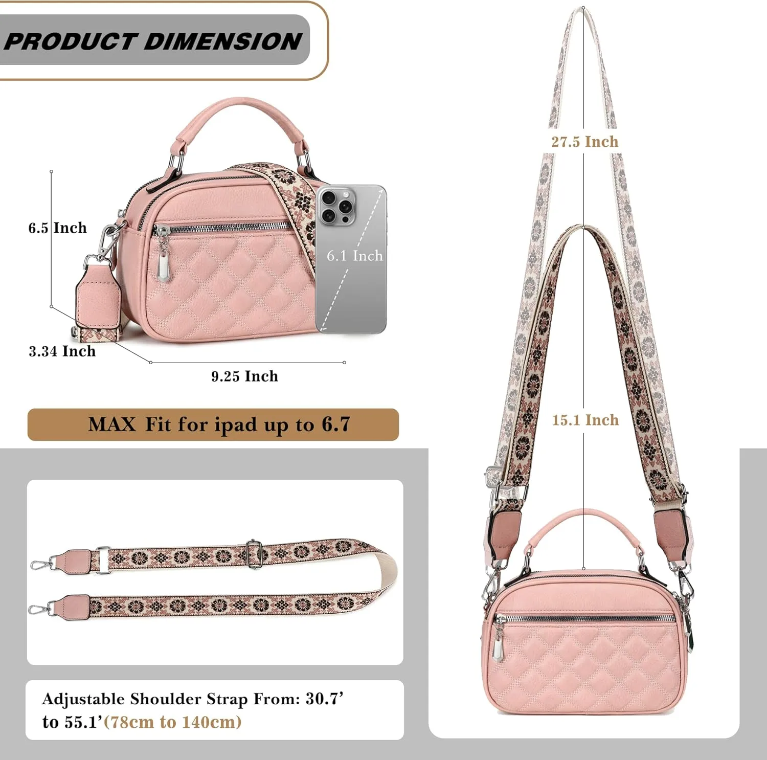 OPAGE Small Crossbody Bags for Women Trendy, Soft PU Leather Womens Crossbody Purse Shoulder Handbags