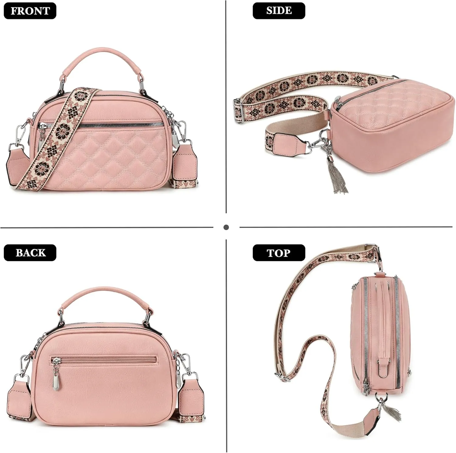 OPAGE Small Crossbody Bags for Women Trendy, Soft PU Leather Womens Crossbody Purse Shoulder Handbags