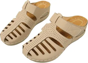 Orthopedic Clogs for Women Wedge Shoes Breathable Mesh Closed Toe Fisherman Platform Sandals Bohemia Gladiator Outdoor Sandal