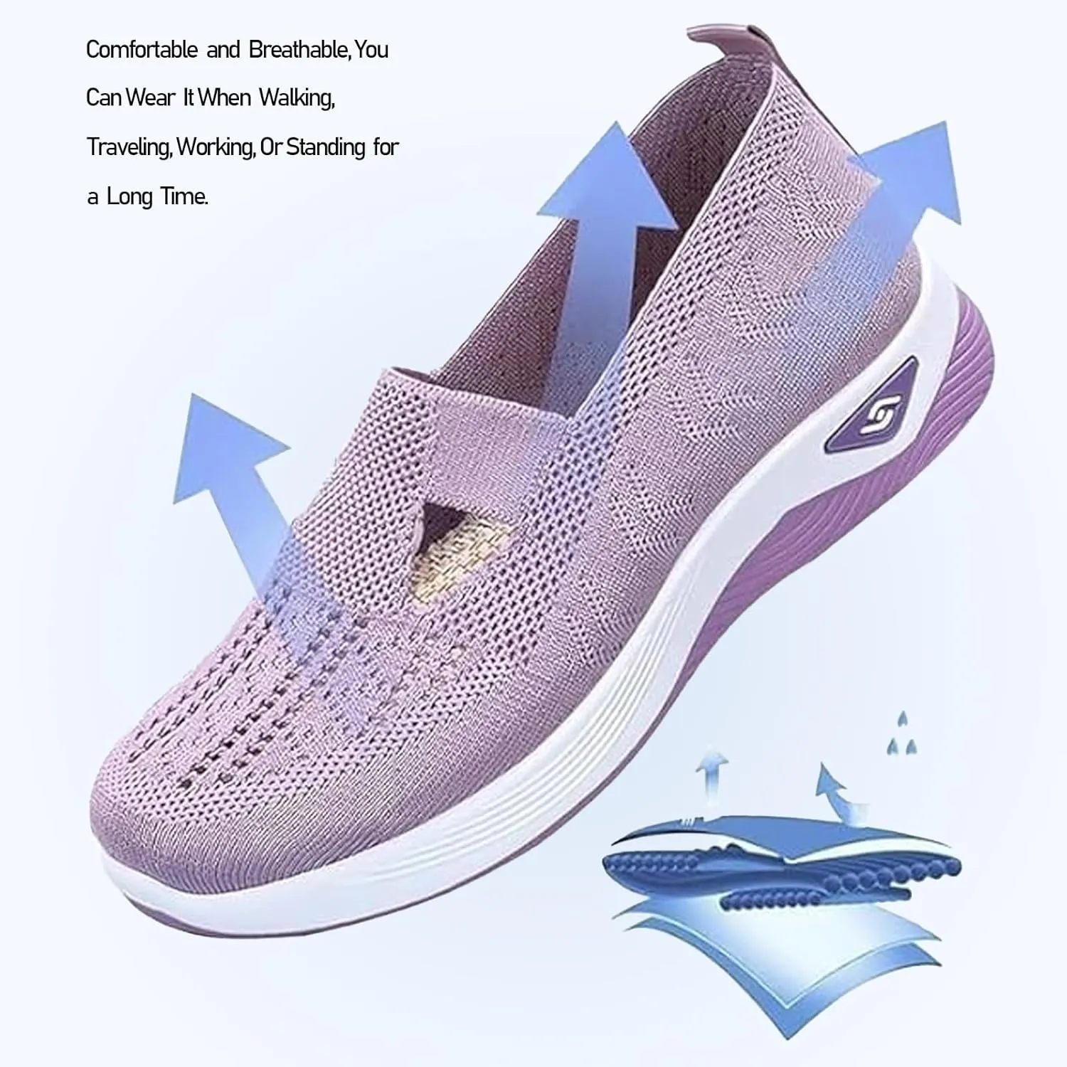 Orthopedic Shoes for Women, Zapatos Ortopédicos para Mujer, Orthoture Womens Shoes Breathable Soft Comfort Wear Shoes