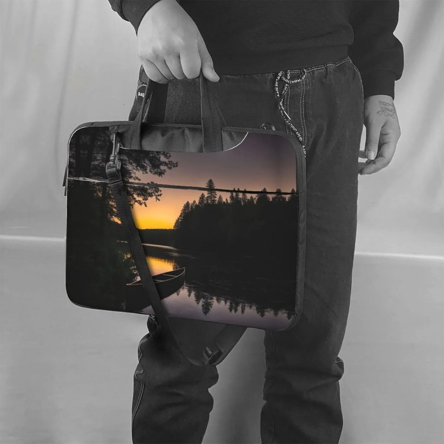 Paris Eiffel Tower Stylish And Lightweight Laptop Messenger Bag,Handbag,Briefcase,Perfect For Business Travel