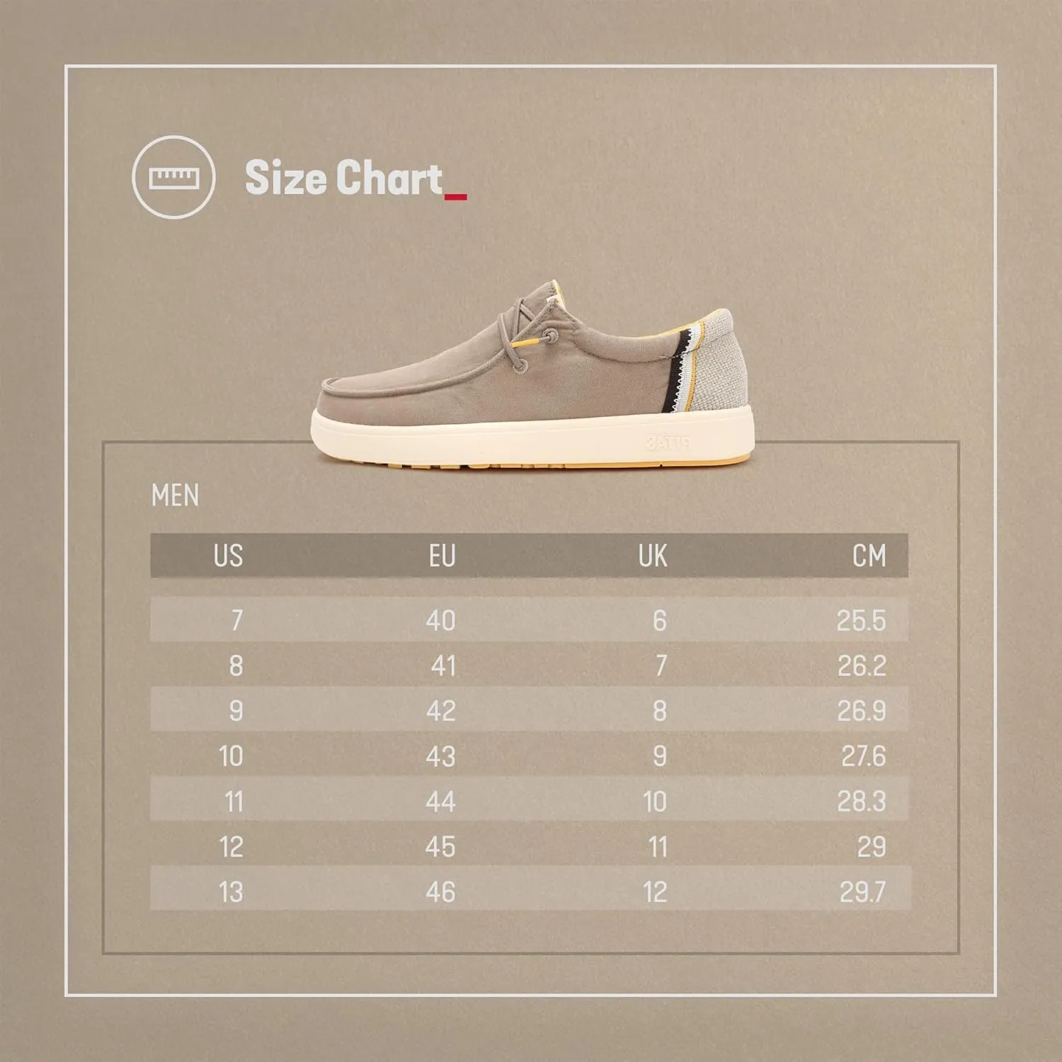 PITAS Men's Cana Slip-On Boat Shoes | Casual Loafers for Men | Comfortable & Lightweight Slip On Shoes | Taupe