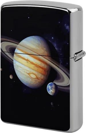 Planet Jupiter Metal Lighter Case, Durable Lighter Protective Cover with Personalized Graffiti Design Easy to Install, Universal Fit for Standard Lighters, Stylish & Unique Idea