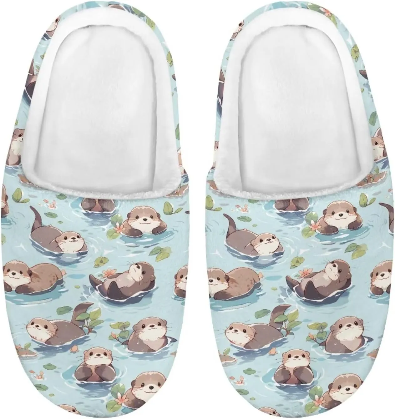 Polero Cute Printed Kids Slippers - Soft Plush Winter Slip On House Slippers