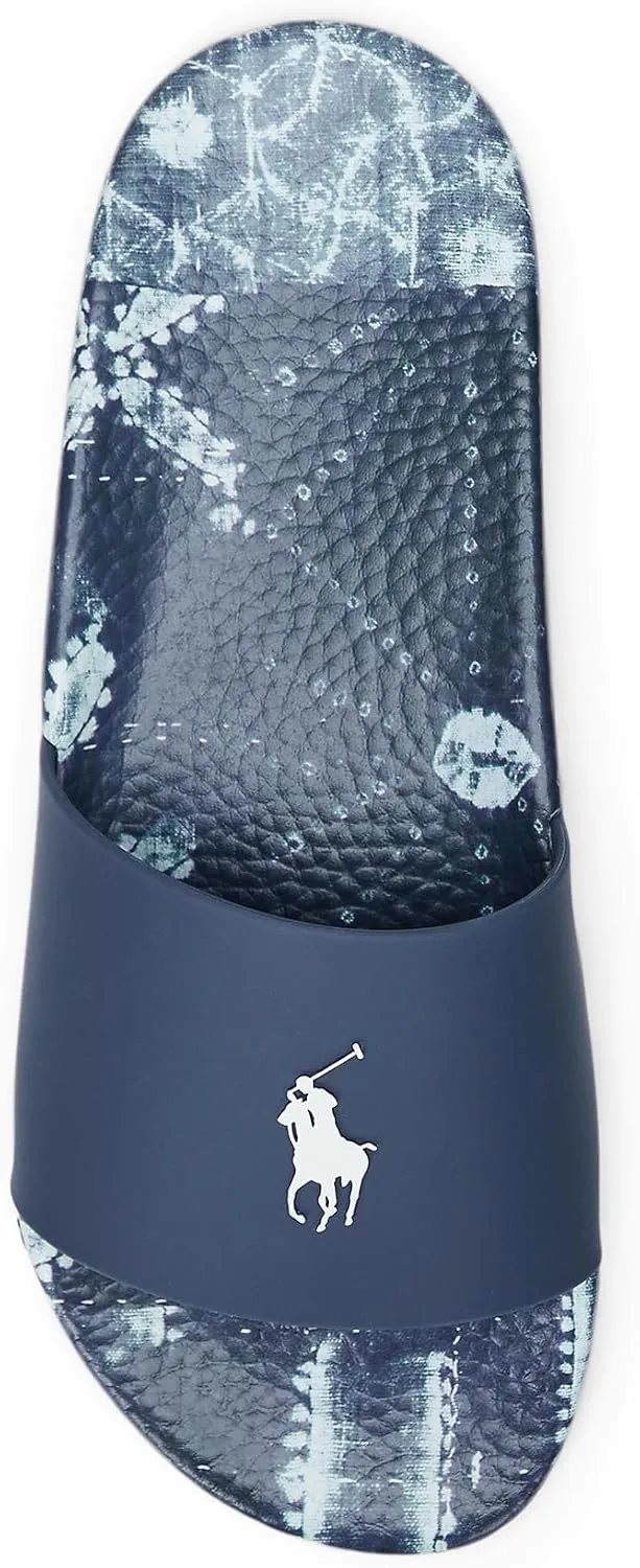 POLO RALPH LAUREN Men's Shibori-Inspired Scenic-Print Floral Slide