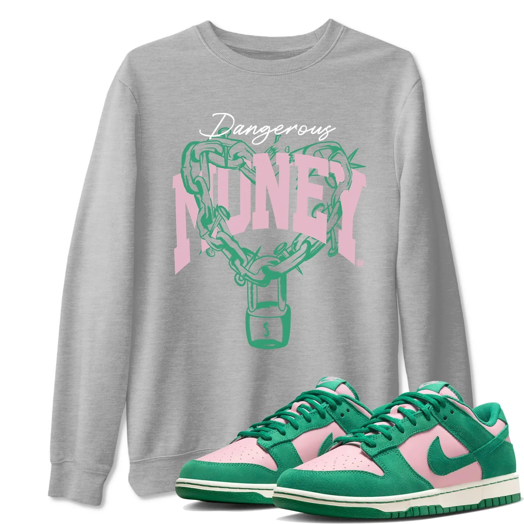 Premium - SNRT Malachite Pink Sneaker Soft Tees Dunk Medium Dangerous Money End-of-season sale