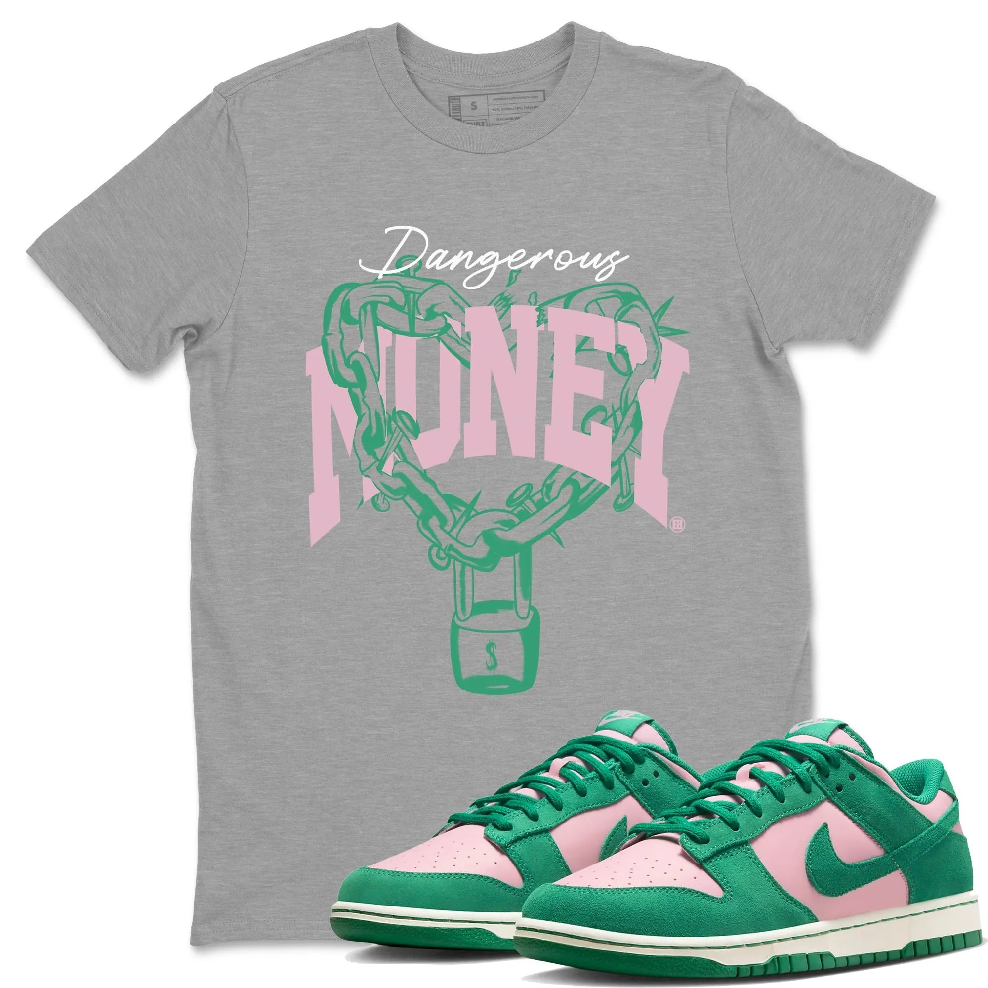 Premium - SNRT Malachite Pink Sneaker Soft Tees Dunk Medium Dangerous Money End-of-season sale