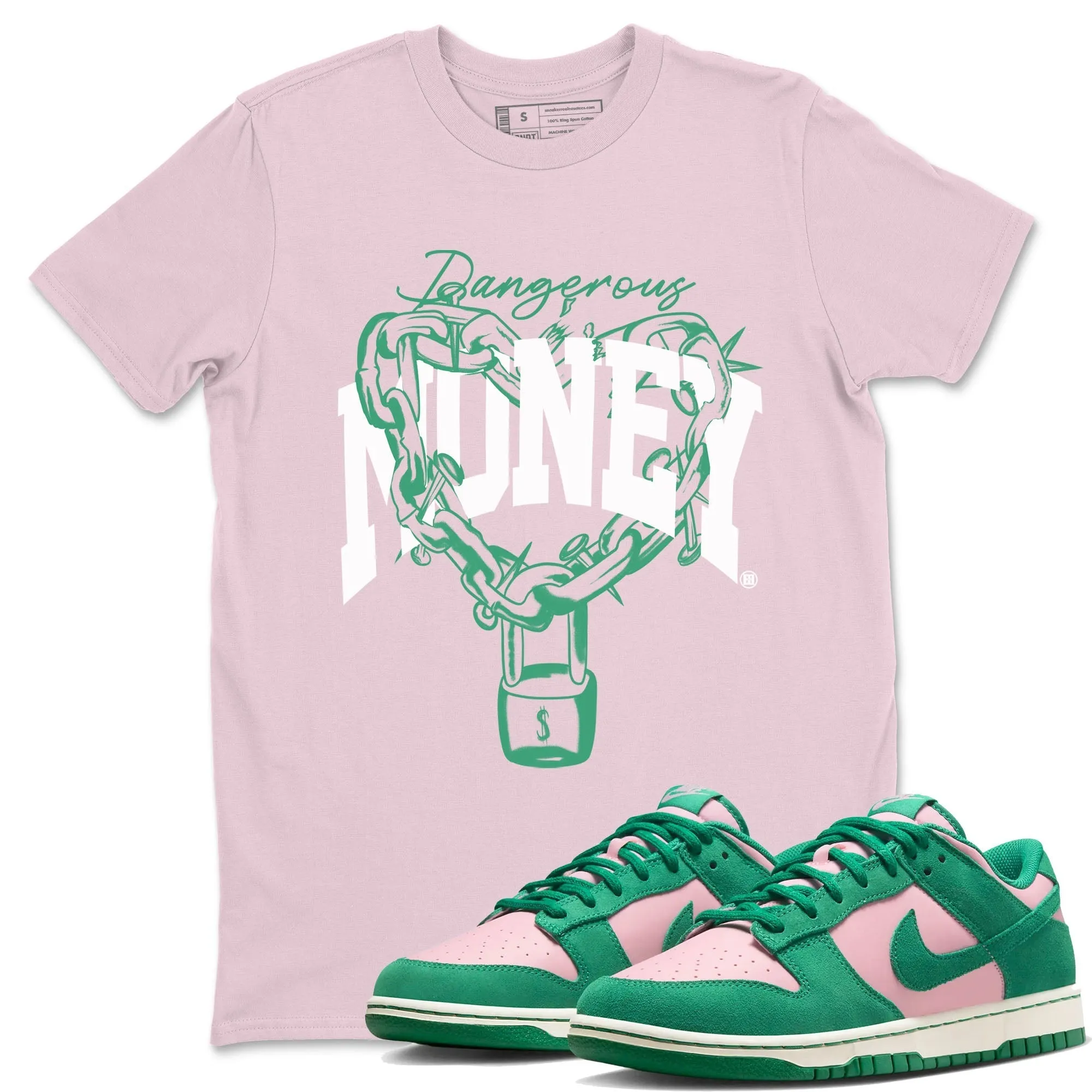 Premium - SNRT Malachite Pink Sneaker Soft Tees Dunk Medium Dangerous Money End-of-season sale