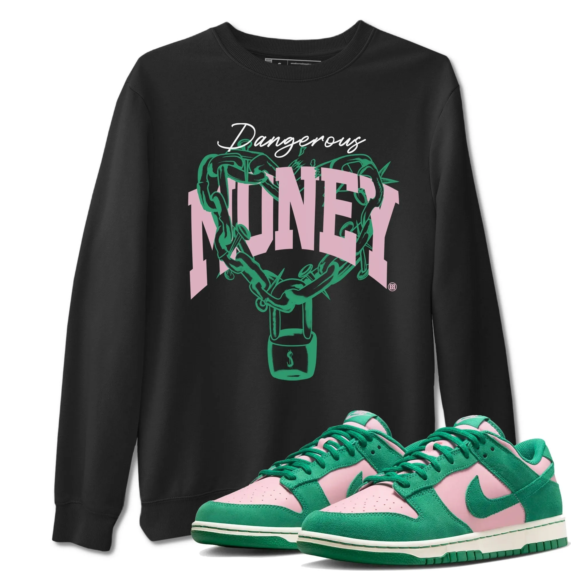 Premium - SNRT Malachite Pink Sneaker Soft Tees Dunk Medium Dangerous Money End-of-season sale