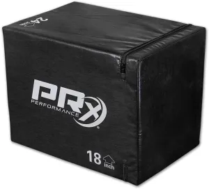 PRx Performance 3-in-1 Plyo Boxes, Plyometric Jump Training and Conditioning Box for All Athletes Soft Foam 16"/18"/24", Soft Foam 20"/24"/30" and, Wood 20"/24"/30"