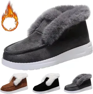 Pubyfun Senior Comfy Winter Ankle Boots Women, Ladies Warm and Comfortable Casual Snow Boots, Slip on Boots