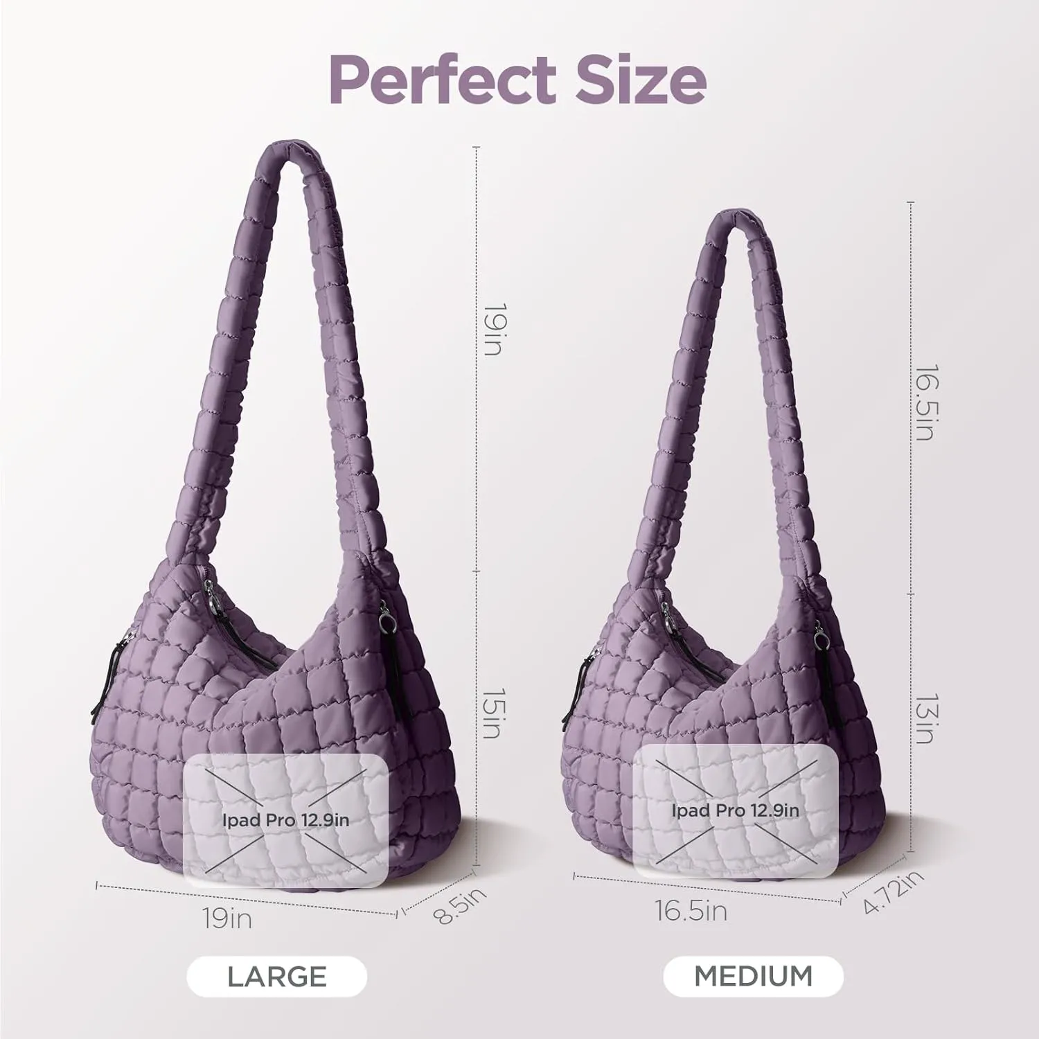 Puffer Tote Bag for Women Large Quilted Tote Bag Quilted Carryall Bag Soft Puffy Crossbody Bag Hobo Handbags Puff Purse