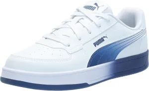 PUMA Caven Sneaker, White-Blazing Blue, 5 US Unisex Big Kid