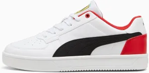 PUMA Ferrari Caven 2.0 Sneakers, White/Black/Rosso Corsa, US 8 M