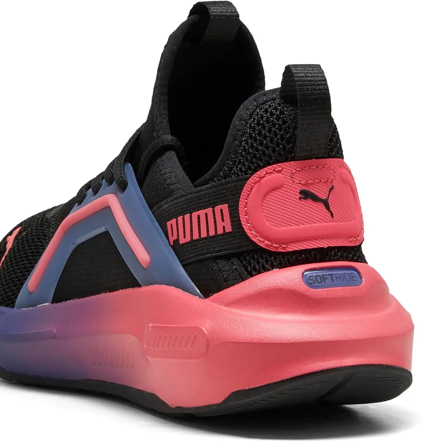 PUMA Softride Enzo Sneaker, Black-Red Fire, 6 US Unisex Big Kid