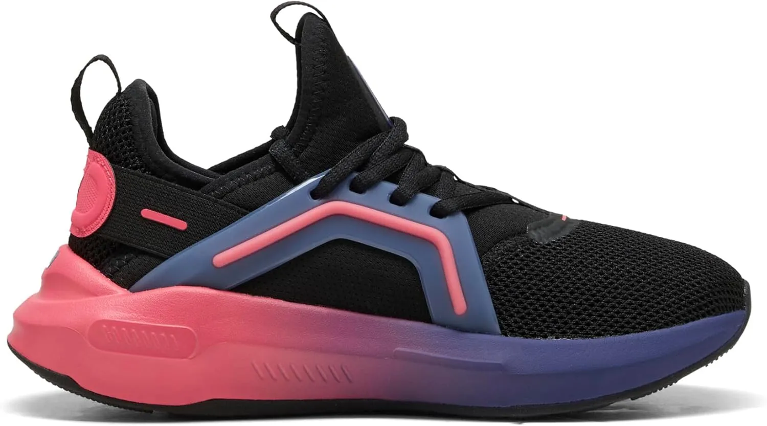PUMA Softride Enzo Sneaker, Black-Red Fire, 6 US Unisex Big Kid