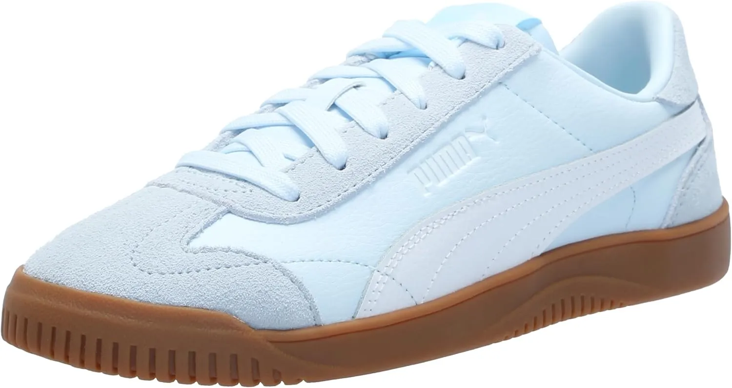 PUMA Unisex-Child Shoes Club 5v5 Sneaker, White Black-Feather Gray, 4 US Big Kid