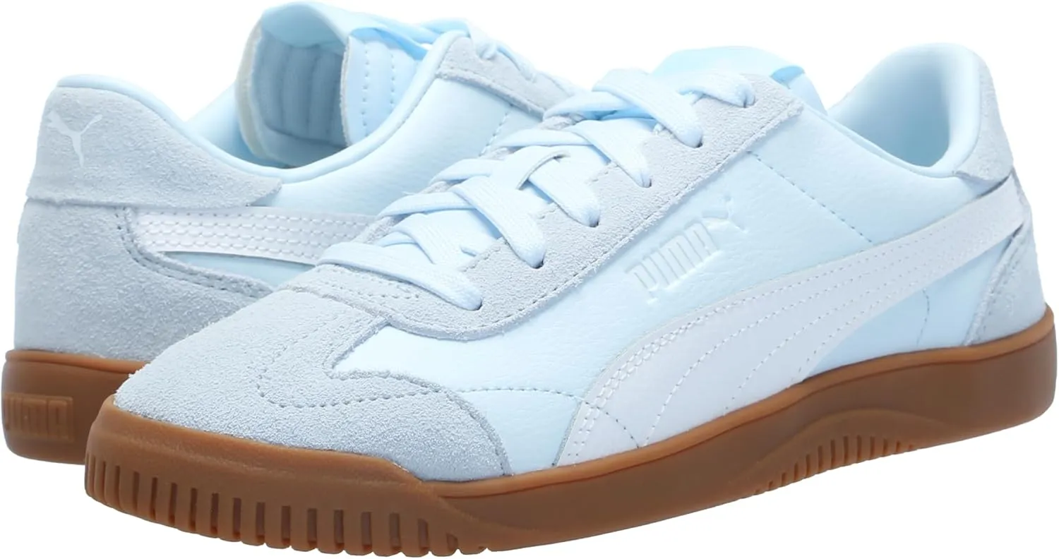 PUMA Unisex-Child Shoes Club 5v5 Sneaker, White Black-Feather Gray, 4 US Big Kid