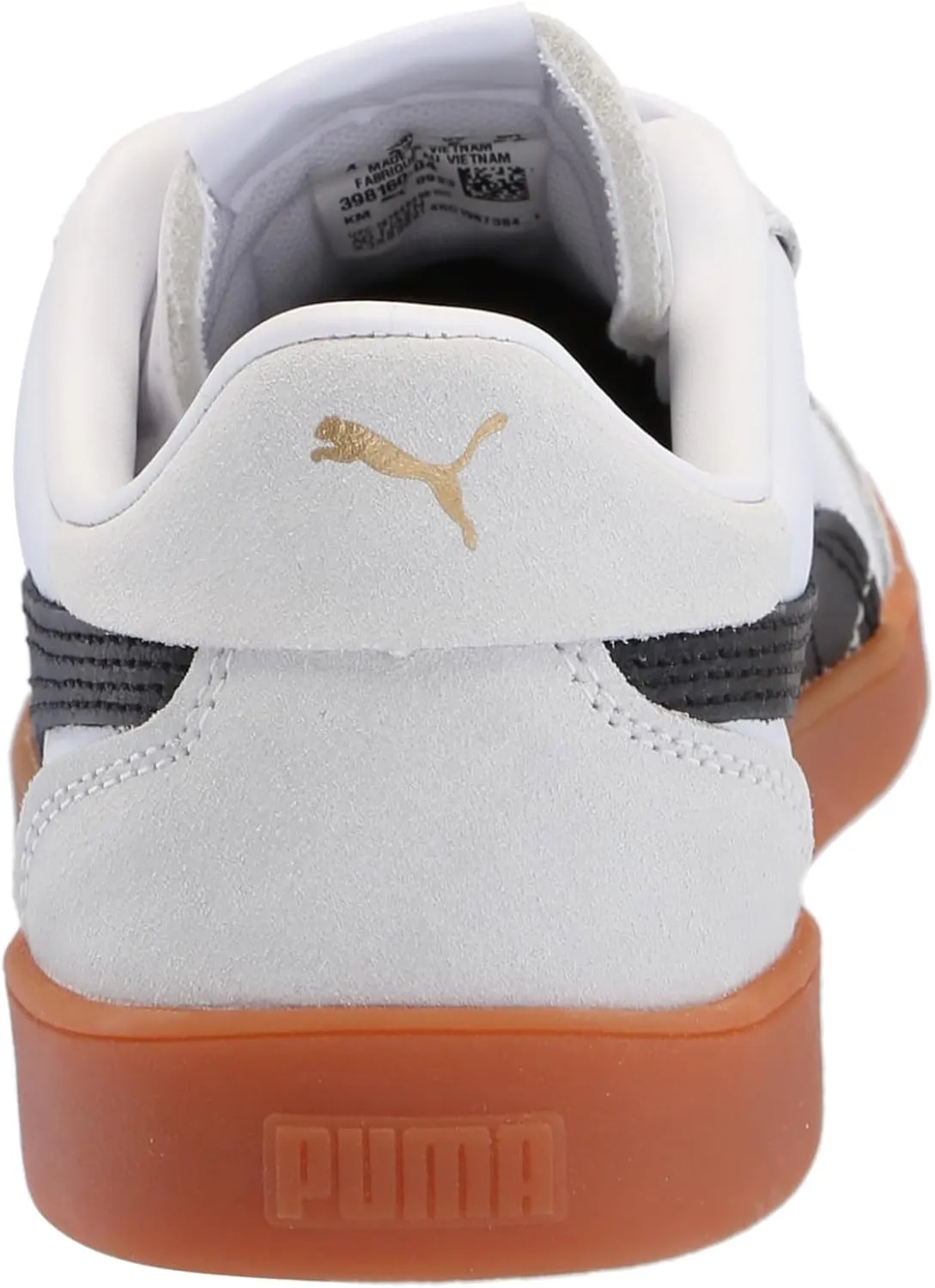 PUMA Unisex-Child Shoes Club 5v5 Sneaker, White Black-Feather Gray, 4 US Big Kid