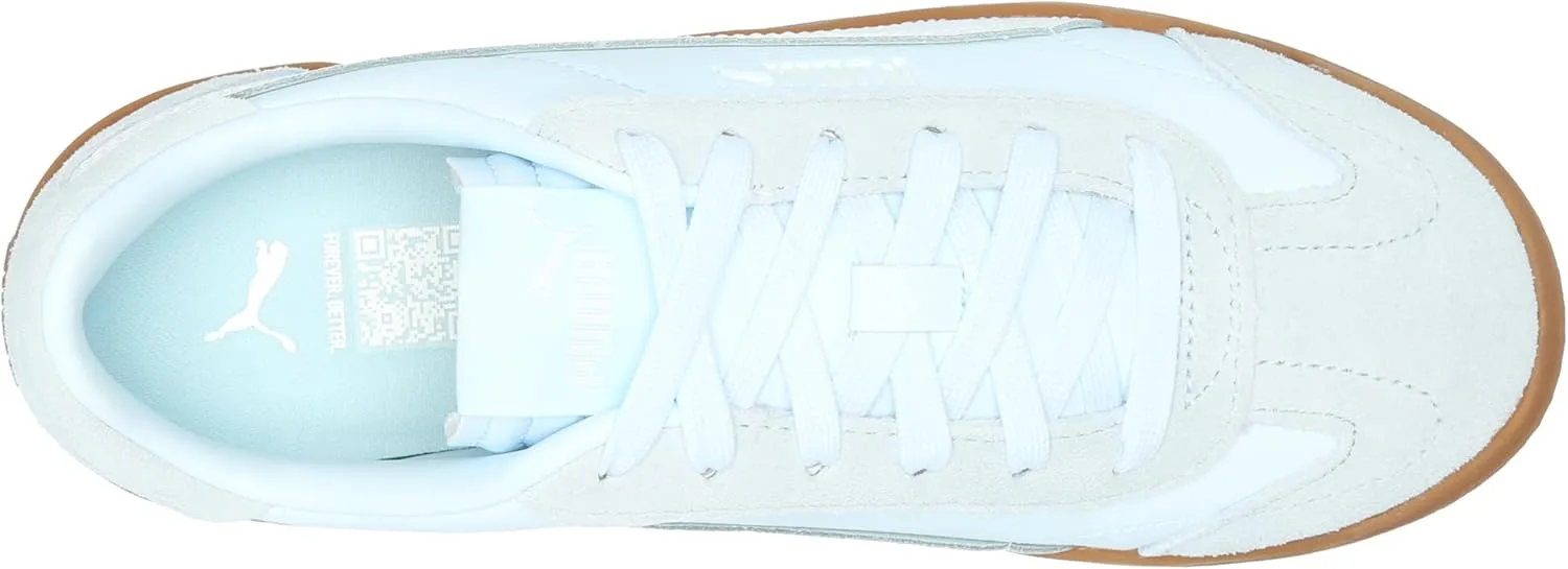 PUMA Unisex-Child Shoes Club 5v5 Sneaker, White Black-Feather Gray, 4 US Big Kid