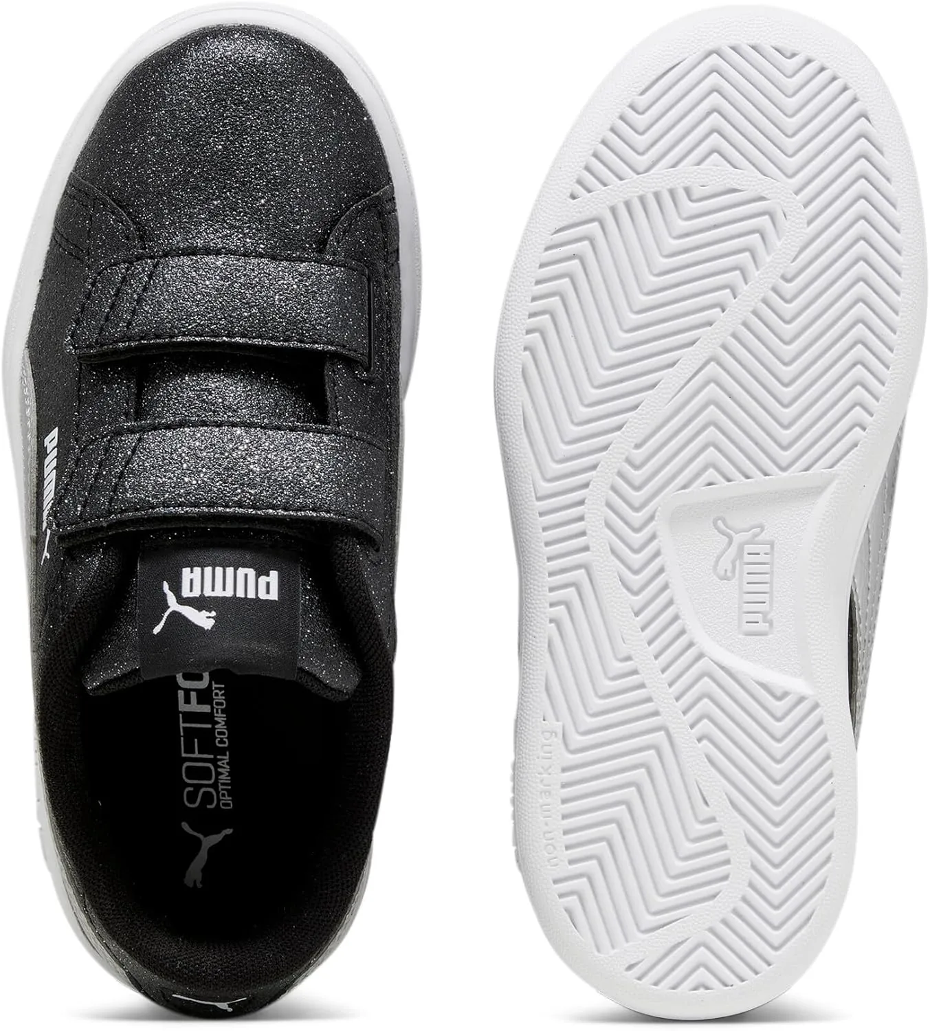 PUMA Unisex-Child Smash 3.0 Leather Hook and Loop Sneaker