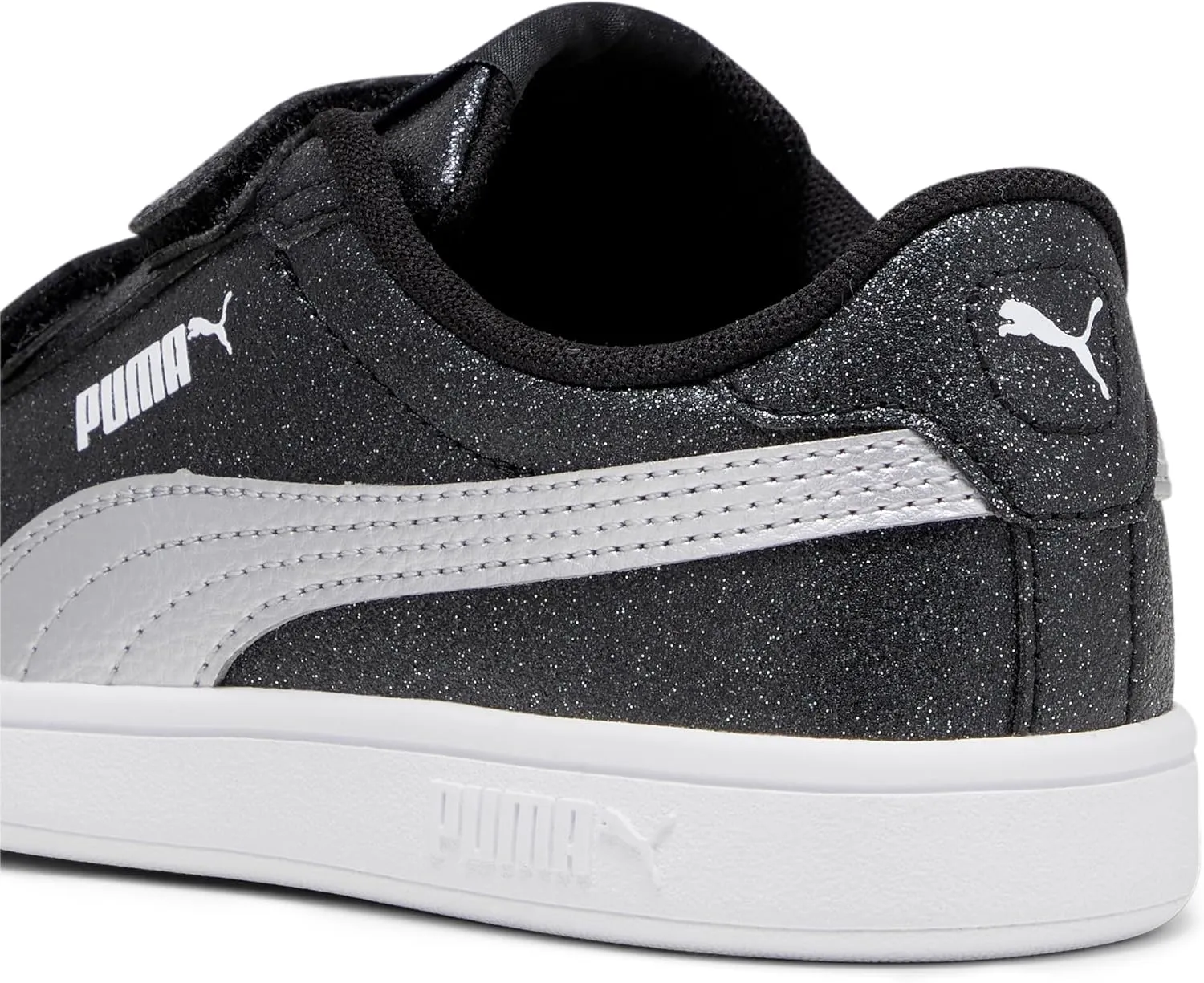 PUMA Unisex-Child Smash 3.0 Leather Hook and Loop Sneaker