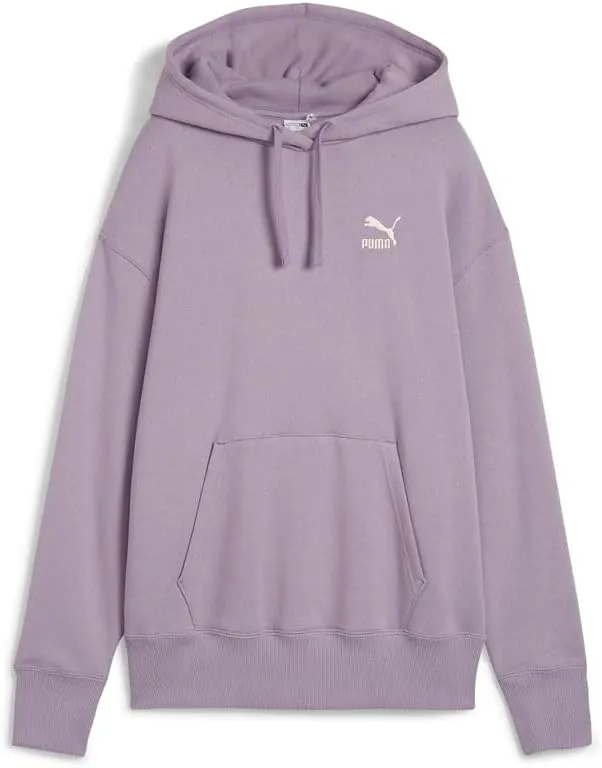 PUMA Womens Better Classics Relaxed Hoodie Casual Outerwear Casual Hoodie - Purple - Size XL