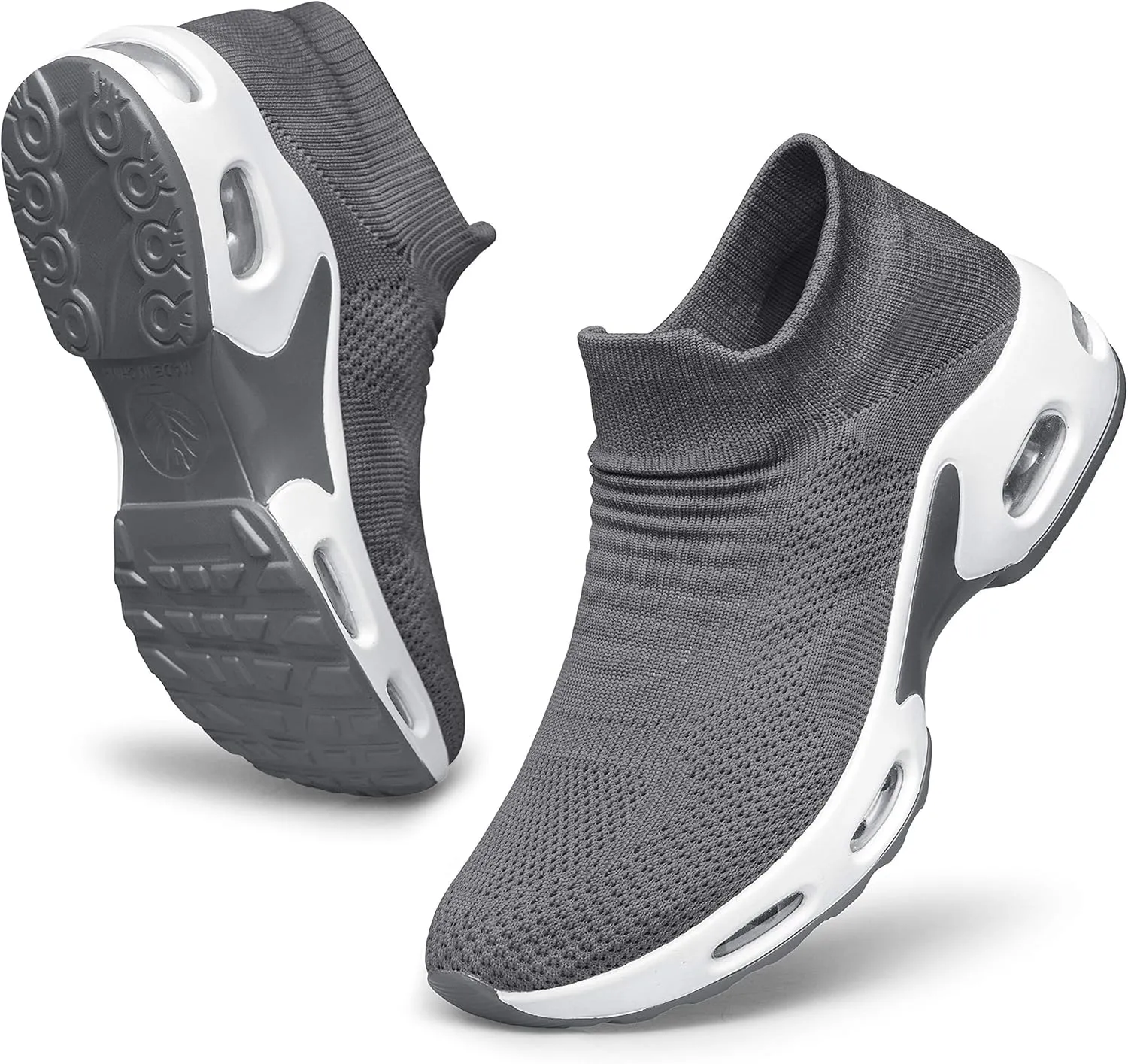 Raoendis Womens Walking Shoes - Sock Sneakers Daily Casual Shoes Slip on Comfortable Nursing Work Shoes
