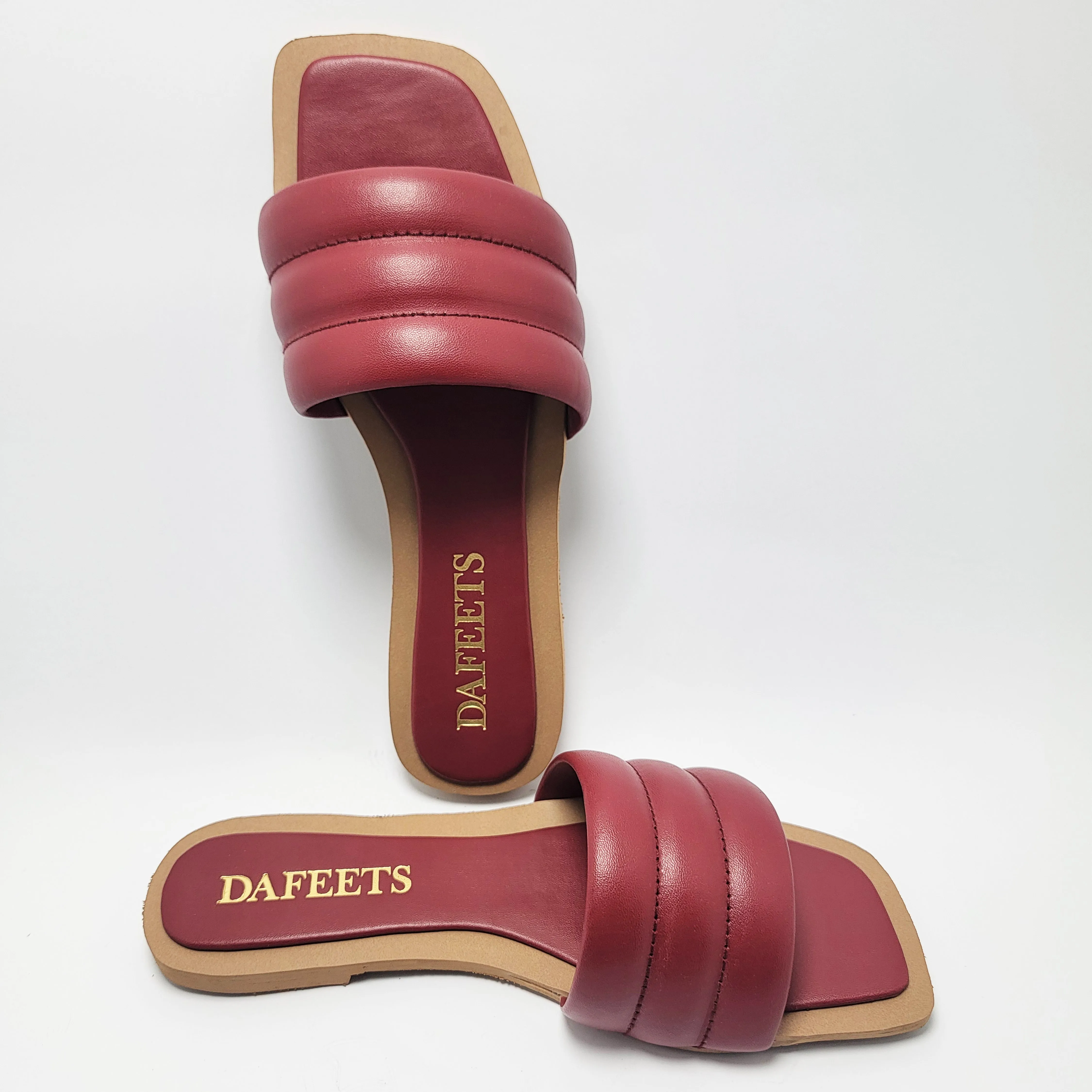 Red Flat Slide Sandals – Bold and Stylish Women's Footwear