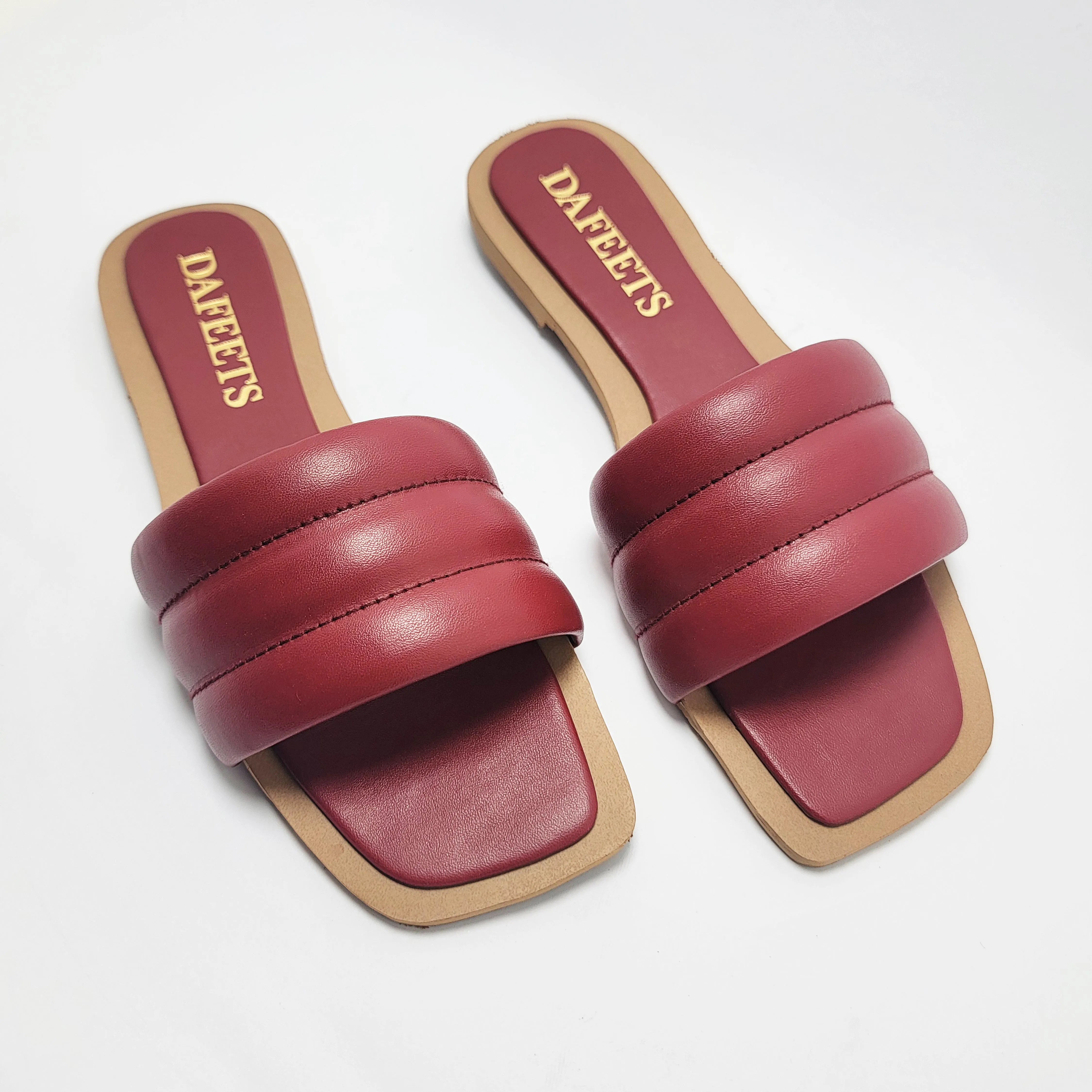 Red Flat Slide Sandals – Bold and Stylish Women's Footwear