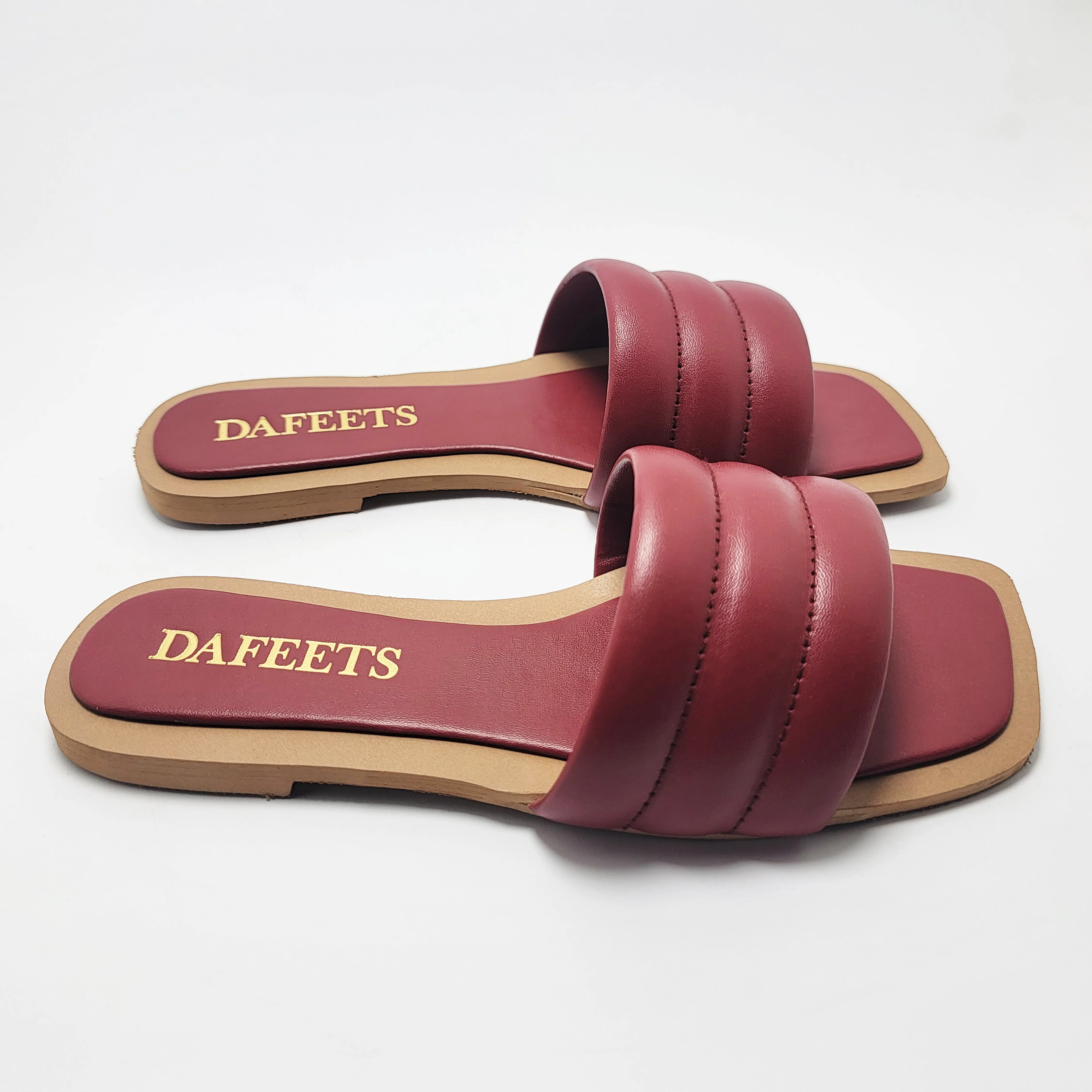 Red Flat Slide Sandals – Bold and Stylish Women's Footwear
