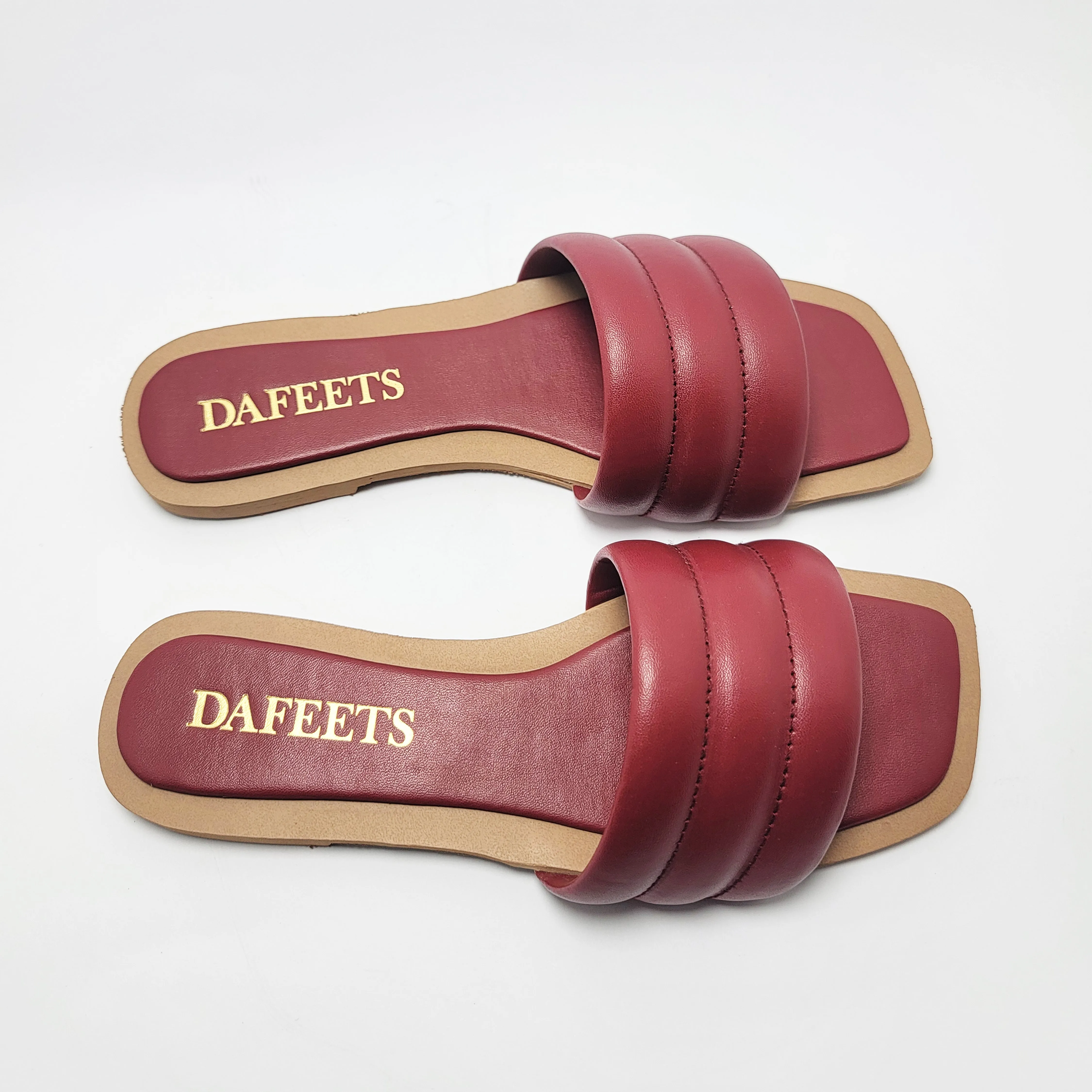 Red Flat Slide Sandals – Bold and Stylish Women's Footwear