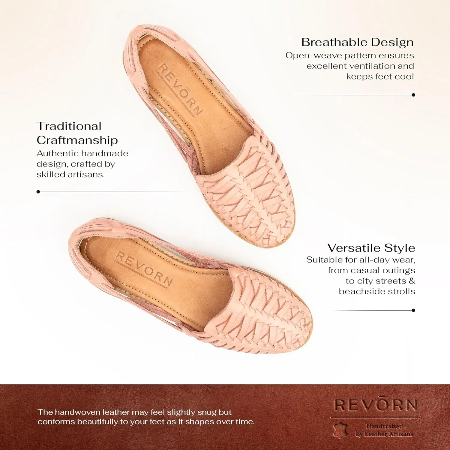 REVORN - ALLURE Designer Huarache | Handcrafted Women Sandal | 100% Genuine Leather | Ultra Comfortable Insole | Flexible Sole | Sophisticated Design